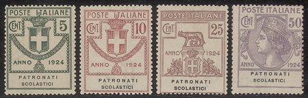 Regno - Vittorio Emanuele III - 1924 - Parastatali - Patronati Scolastici (58/61)