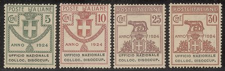 Regno - Vittorio Emanuele III - 1924 - Parastatali - Ufficio Nazionale Colloc. Disoccup. (62/68)