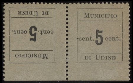 Occupazioni I guerra mondiale - Municipio di Udine - 5 cent (1c)