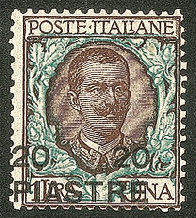 Uffici Postali all'Estero - Levante - 1908 - 20 piastre su 1 lira (18A)