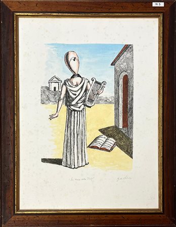 Giorgio De Chirico “La musa della storia” 1972