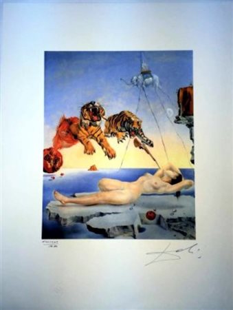 SALVADOR DALI' (1904-1989) Litografia a colori CM 65X50 Tiratura Limitata,...