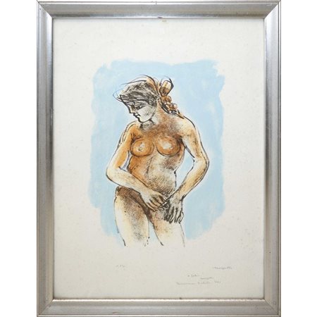 Giuseppe  Mazzullo (Graniti  1913-Taormina 1988)  - Nudo di donna, 1981