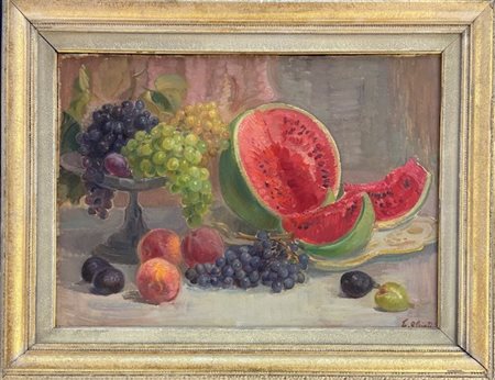 Evangelina Alciati Torino 1883 - 1959 Natura morta con frutta