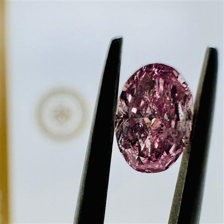 DIAMANTE NATURALE 0,71 CT ROSA VIOLACEO INTENSO - 