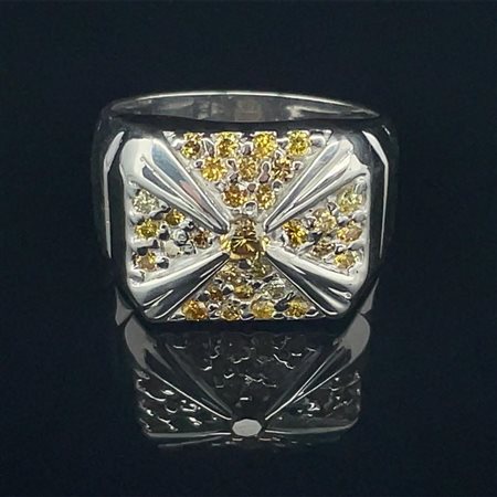 ANELLO CON DIAMANTE FANCY GIALLO INTENSO DA 1,02 CT - RNG30102