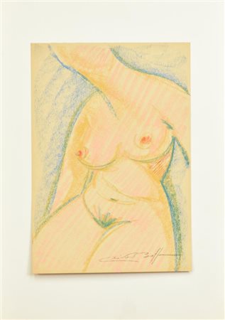 Giovanni Boffa NUDO FEMMINILE gessetti su carta, cm 35x24 firma