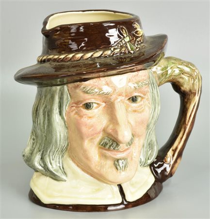 BROCCA in ceramica Royal Doulton raffigurante Isaak Walton. To Commemorate...