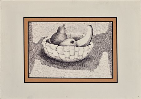 UMBERTO COCCI Natura morta, 1985 Penna biro su cartoncino cm. 20x30 Firma e...