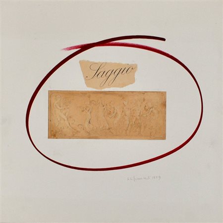KIKI FRANCESCHI Senza titolo, 1979 Collage su cartone cm. 29,7x29,7 Firma e...