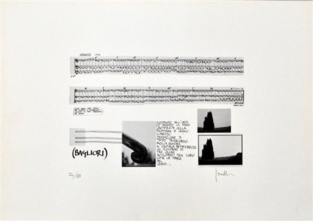 DANIELE LOMBARDI (Bagliori) Litografia in b/n – es. 22/50 cm. 35x50 Firma e...
