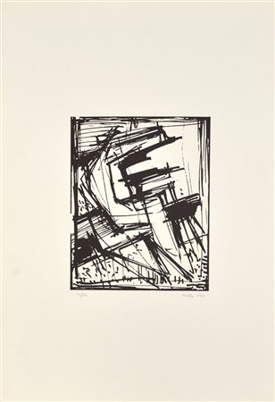 GUALTIERO NATIVI Senza titolo, 1967 Litografia in b/n – es. 14/20 cm.71x50...
