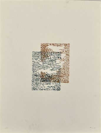 VINCENZO ACCAME Senza titolo, 1975 Litografia a colori – es. 25/100 cm. 70x50...
