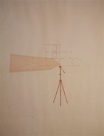 REMO SALVADORI Punto di osservazione, 1982 Tecnica mista su cartoncino cm....