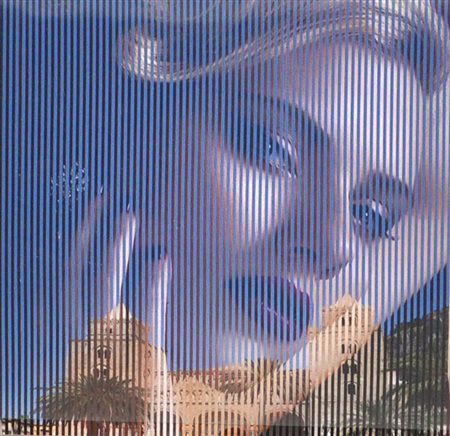 MALIPIERO Scarlett Johansson, 2014 Collage su tavola cm. 30x30 Firma, data e...