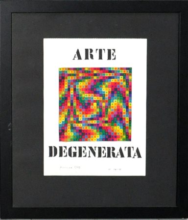 SARENCO Arte degenerata, 1973 Scrittura e collage su carta cm. 32x24 Firma e...
