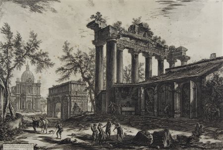 Piranesi Giovanni Battista Altra veduta degli avanzi del Pronao del Tempio...