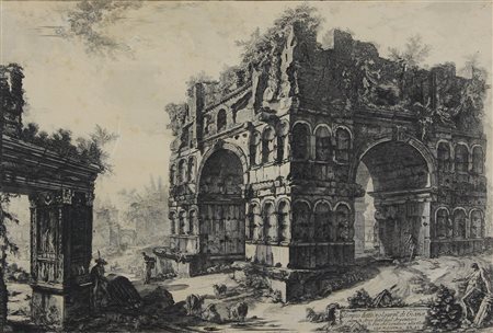 Piranesi Giovanni Battista Tempio detto volgarmente di Giano acquaforte su...