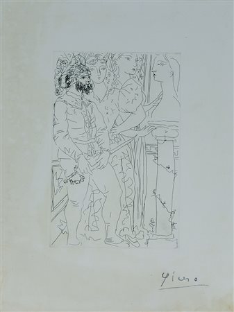 Picasso Pablo Senza titolo acquaforte su carta, cm. 44,5x34 (lastra cm....