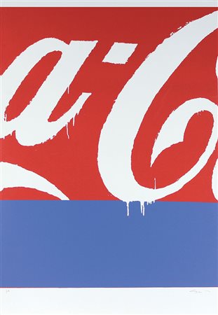 Schifano Mario Coca-Cola serigrafia su carta, cm. 100X70, es. prova d'autore...