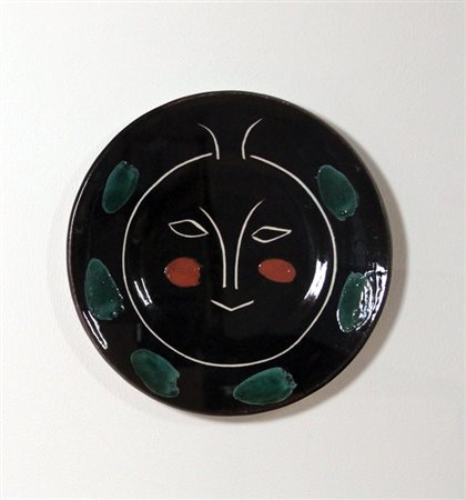 Picasso Pablo (Malaga 1881 Mougins 1973) “Senza Titolo” piatto in ceramica...