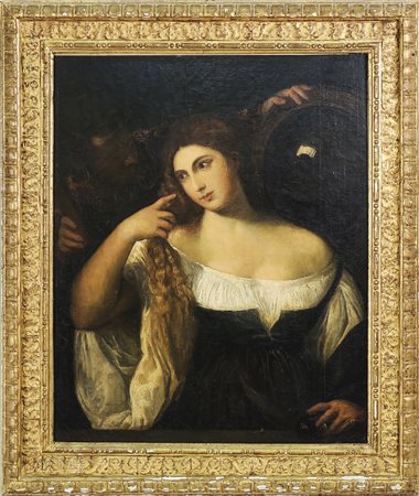 DA TIZIANO - FROM TIZIANO Donna allo specchio - Woman with a Mirror Copista...