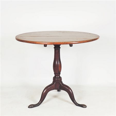 TAVOLINO TONDO DA APPOGGIO IN NOCE - WALNUT ROUND TABLE Inghilterra, prima...