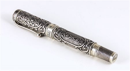 PENNA STILOGRAFICA IN ARGENTO STERLING - STERLING SILVER FOUNTAIN PEN Aurora,...