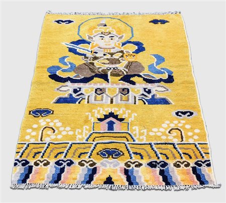 PICCOLO TAPPETO CINESE - SMALL CHINESE RUG XIX secolo- 19th Century fondo...