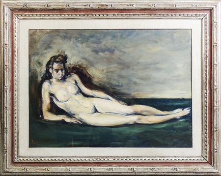 ENZO PREGNO (1898-1972) Nudo femminile 1949- Female Nude olio su tela - oil...