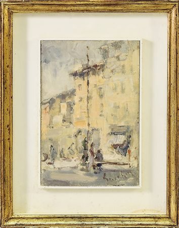 GINO PAOLO GORI (1911-1991) Scorcio fiorentino - Florence View olio su...