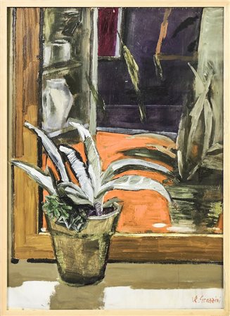 RENZO GRAZZINI (1912-1990) Natura morta - Still Life olio su tavoletta - oil...