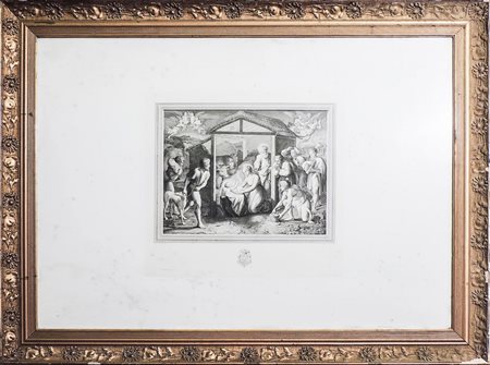 NICOLA SANGIORGI (attivo nel XIX secolo) Natività - Nativity litografia -...