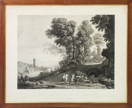 GIOVANNI VOLPATO (1733-1803) Paesaggio fluviale con pastori e armenti - River...