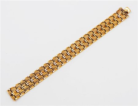 BRACCIALE IN ORO GIALLO - GOLD BRACELET Anni Cinquanta - 50s realizzato con...