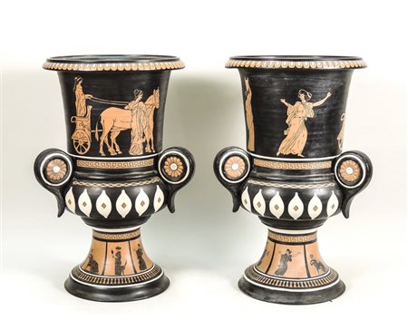 Coppia di grandi vasi da giardino in terracotta - Pair of Large Garden Vases...