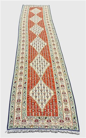 GALLERIA KILIM SENNEH PERSIANA - LONG KILIM SENNEH RUG vecchia manifattura,...