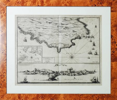 PIERRE MORTIER (1611-1711) Piombine Ville de Toscane incisione - engraving,...