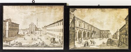 GIUSEPPE ZOCCHI (1711-1767) Veduta di Piazza Santa Maria Nuova Veduta della...