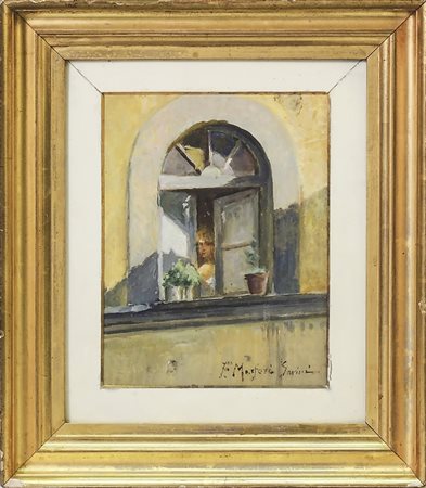 FILIPPO MARTORI SAVINI (1877-1952) Figura all finestra - Figure at the Window...