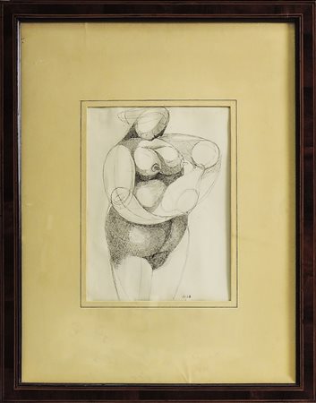 VENTURINO VENTURI (1918- 2002) Maternità 1949 - Maternity china su carta -...