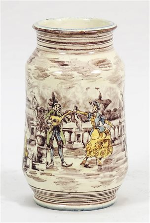 ALBARELLO IN MAIOLICA POLICROMA - PAINTED MAJOLICA VASE XIX secolo - 19th...