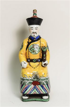 FIGURA IN PORCELLANA POLICROMA - PAINTED PORCELAIN FIGURE Cina - China...