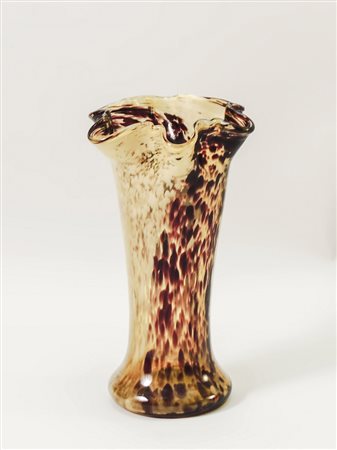 VASO A FAZZOLETTO IN VETRO DI MURANO - VENETIAN GLASS VASE nei toni del...