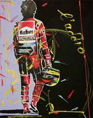 Enrico Manera - Senna – 2002 - olio su tela cm. 100x80. Firma sul retro