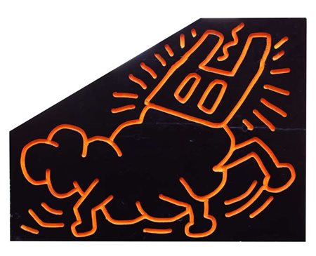 Keith HARING Reading 1958 - New York 1990 Senza titolo, 1983 Pittura su legno...