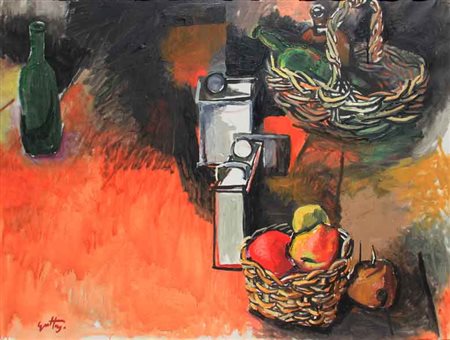 Renato GUTTUSO Bagheria 1912 - Roma 1987 Natura Morta, 1960 Olio su tela cm...