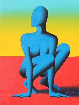 Mark KOSTABI Los Angeles 1960 Leap frog, 1995 Olio su tela cm 61 X 45...