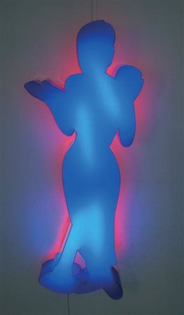 Lodola Marco Monocromo (Etta James) pespex e neon, cm. 107×43 firmato e...