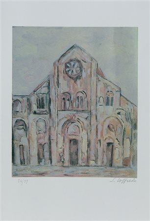 Loffredo Silvio Cattedrale di Bitonto litografia su carta, cm. 50x35, es....